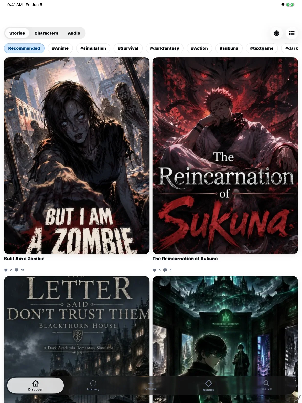 novelai iPad App Store 審査用スクリーンショット English