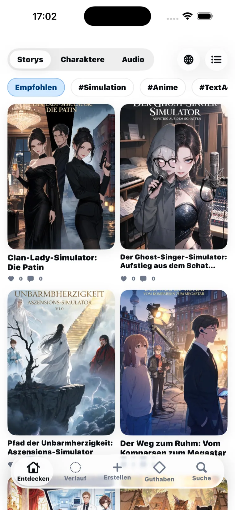 novelai iPhone App Store 審査用スクリーンショット Deutsch